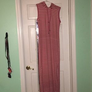 SUN/BEACH DRESS! Hooded, striped, Long NEVER WORN